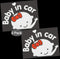 CM Wealth 2Packs - Baby in Car Sticker Decal Baby on Board Sign for Car Safety Sign Cute Baby in Car Waving Sticker (Girl2)...
