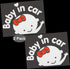 CM Wealth 2Packs - Baby in Car Sticker Decal Baby on Board Sign for Car Safety Sign Cute Baby in Car Waving Sticker (Girl2)...