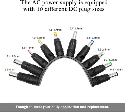 10pcs DC Connector Jack Power Socket Universal DC Barrel Jack Adapter Compatible for Lenovo, Dell, HP, Asus, Acer, Toshiba, Sony Laptop Charger Po...