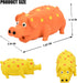 Pig Squeaky Dog Toy, 2 PCS Interactive Rubber Pig Dog Chew Toy - Durable Latex Spot Grunting Pig Dog Toys That Oink for Small Medium Large Dogs (O...
