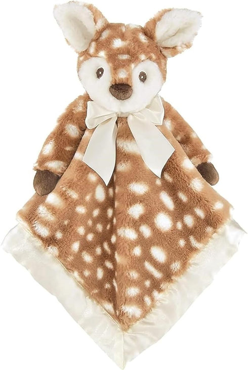 Bearington Collection Baby Lil’ Willow Snuggler - 15-Inch Woodland Fawn Plush Lovey, Security & Stuffed Animal Blanket for Babies...
