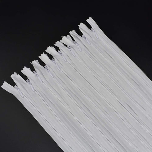 40Pcs 20 Inch Nylon Invisible Zippers Sewing for Tailor Sewing Crafts, Dresses, Skirts, Pillows DIY Crafter's Special (White)...