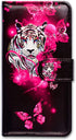 Case for Galaxy A42 5G, White Tiger Butterfly Leather Flip Phone Case Wallet Cover with Card Slot Holder Kickstand for Samsung Galaxy A42 5G 2021...