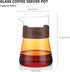 Bincoo Pour Over Coffee Maker Holds 4 Cups, 16.9oz Coffee Dripper Borosilicate Glass Coffee Carafe Brewer,Permanent Resuable Removable Coffee Serv...