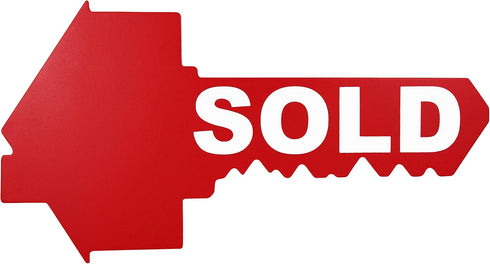 Sold Sign for New Home Owners - Key Shaped - Real Estate Agent Supplies - Just Sold - Social Media Photo Props for Realtors and Home Owners - Our ...