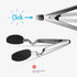 Dreamfarm Clongs Grippy Silicone & Stainless Steel Kitchen Cooking Tongs with Click-Lock Open & Close - 12" Black...