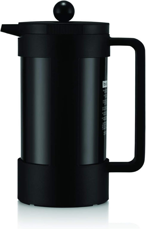 Bodum Bean Sustainable French Press Coffee Maker, 34 Ounce, Black...