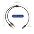 J&D Headphone Splitter 3.5mm Mic Audio Cable, 3.5mm Female to Dual 3.5mm Male Mic Splitter Cable for Cellphone, Headset, PC Durable Copper Shell H...