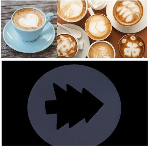 16Pcs Plastic Coffee Template Stencils for Cappuccino Chocolate Latte Strew Pad Art DIY Mold Tools...