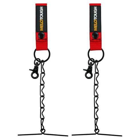 MELOTOUGH 2 PCS Tape Thong for Tool Belt Waist Electricians Tape Strap Holder Chain with Keyring and trigger snap hook...