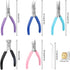 Jewelry Pliers, 5 Pack Jewelry Making Pliers Tools with Needle/Chain Nose Pliers, Round Nose Pliers, Bent Nose Pliers, End Nipper Pliers and Wire ...