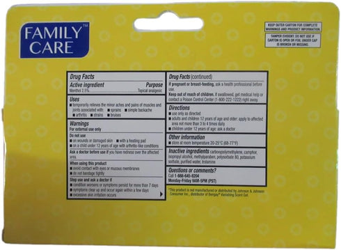 Family Muscle and Joint Vanishing Gel, 2 oz Tubes, White...