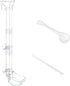 Aquarium Fish Shrimp Feeding Dish Set Clear Fish Feeder Tube and Dish with Cleaning Brush and Measuring Spoon for Feeding Shrimp and Preventing Fo...