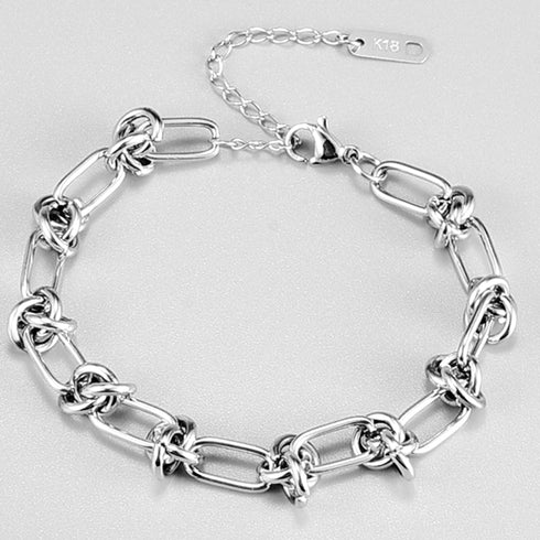 Jude Jewelers Stainless Steel Knotted Woven Braided Chain Holiday School Party Strand Bracelet...