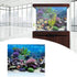 Aquarium Background Poster,Fish Decorations Pictures 3D Effect PVC Adhesive Poster Underwater Coral Reef Decor Paper Cling Decals Sticker(76x30cm)...