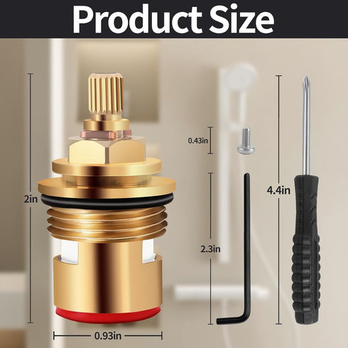 147210 Shower Cartridge Replacement Volume-Control Cartridge For Bathroom Faucets,Compatible With 3/4" Exact Temp Valve System.Brass Construction...