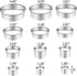 12 Pieces Round Cookie Cutters Set Stainless Steel Cookie Cutter Set Biscuit Plain Edge Round Cutters Circle Baking Metal Ring Molds Metal Ring Ba...