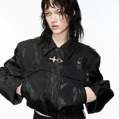 FINGERINSPIRE 4 Sets Leather Sew-On Toggle Buckles Black PU Leather Snap Toggle Sew On Duffle Jacket Buckle Metal Leather Clasp Fastener Replaceme...