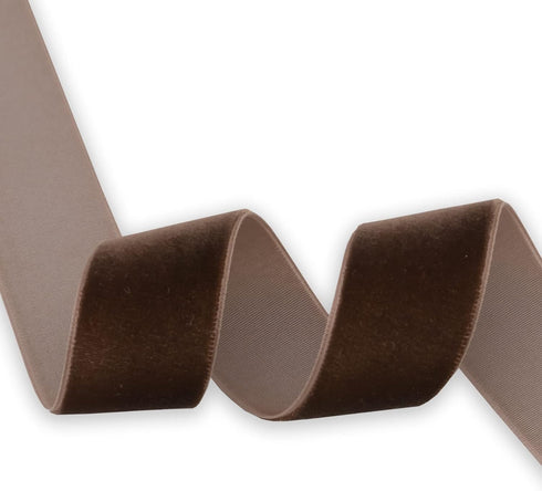 Nylon Velvet Ribbon Single Faced,1 Inch X 25Yards Spool (Brown)...