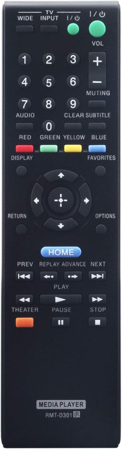 RMT-D301 Replace Remote Control - WINFLIKE RMTD301 Remote Control Replacement fit for Sony Network Media Player RMT-D301 RMT D301 RMTD301 SMP-N100...