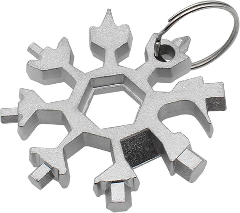 18 In 1 Multifunctional Stainless Steel Snowflake Wrench Tool for Bicycle/Bottle Opener/Outdoor Camping...
