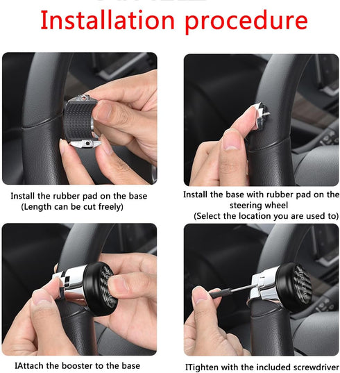 Steering Wheel Knob Spinner Compatible with Any Steering Wheels,Carbon fiber and metal ball bearing knob for Car, Trucks,ractor, Mower, Boat - Man...