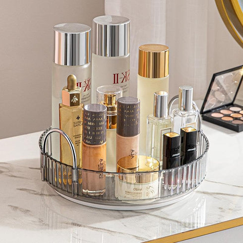 Makeup Organizer for Vanity, 360° Rotating Bathroom Organizer Countertop, High-Capacity Skincare Organizer, Spinning Cosmetics Organizer for Dress...