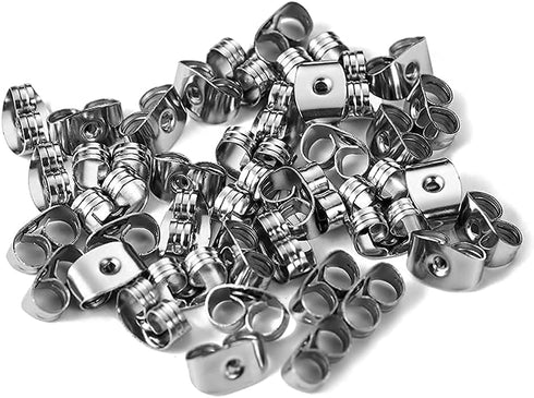 Gold Earring Posts and Backs - 400 Pcs 316L Stainless Steel Hypoallergenic Earring Studs for Jewelry Making with Butterfly Earring Backs, Earring ...