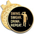 Swing Swear Repeat Golf Ball Marker with Magnetic Hat Clip, Funny Golf Accessories Gifts...