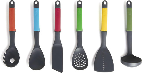 Casdon Joseph Joseph Elevate | Colourful Kitchen Utensil Set for Children Aged 3 Years & Up | Comes with Rotating Storage Stand!...
