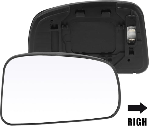 X AUTOHAUX Car Rearview Right Passenger Side Heated Mirror Glass Replacement with Backing Plate for Nissan Tiida 2007-2012...