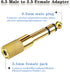 4pack 1/4 to 3.5mm Audio Adapter Quarter Inch to Headphone Jack Stereo 3.5mm Female Audio Jack Adapter Gold for Speaker Headphone Guitar......