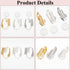 1 Box 36Pcs Brass Clip on Earrings Gold Clip on Earrings Converter Silver Painless with Comfort Pads Non Pierced Earring Components Clip Earring F...