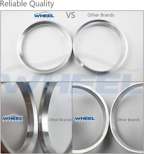 WHEEL CONNECT Hub Centric Rings,72.6 to 65.1, Aluminium Alloy Hubrings,65.1 to 72.56, Set of 4,O.D:72.6-I.D:65.1mm. A...