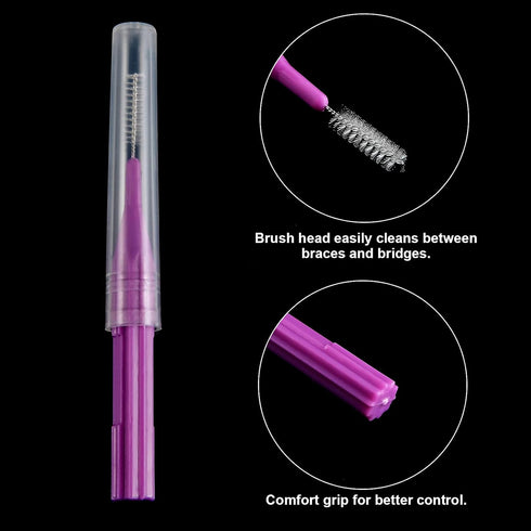 50 Pieces Braces Brush for Cleaner Interdental Brush Toothpick Dental Flossing Head Oral Hygiene Flosser Tooth Cleaning Tool...