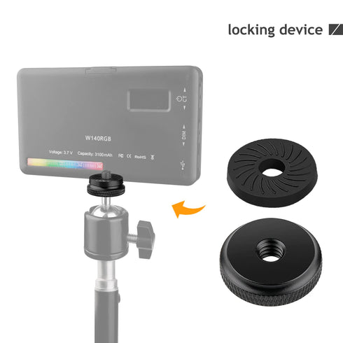 1/4" Female Thumb Nuts with Rubber Pads, 5pc Thumb Wheel Lock Nut Adapter, Anti-Slip Rubber Washers with 1/4" Screw Hole for Attach The Camera to ...