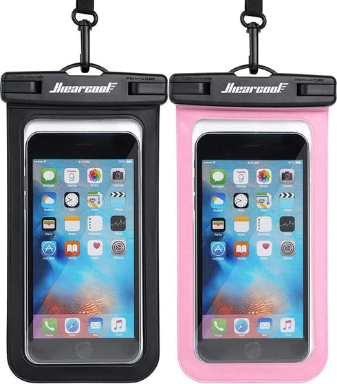 Hiearcool Universal Waterproof Case, Waterproof Phone Pouch Compatible for iPhone 15 14 13 12 Pro Max XS Plus Samsung Galaxy S22 Cellphone Up to 8...