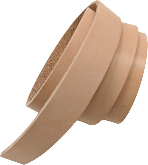 TOFL Genuine Top-Grain Leather Strap 72 Inches Long 7/8 Inch Wide 1/8 Inch Thick (7-8 oz) 1 Leather Strip for DIY Natural...