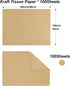 Jkopsnr 100 Sheets Kraft Tissue Paper 20x14 Inches Kraft Tissue Paper for Gift Bags Kraft Wrapping Tissue Paper Bulk for DIY Crafts Birthday Baby ...