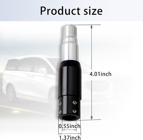 1 PC Shifter Gear Shift Knob Adapter, Aluminum Alloy Converter, Shift Knob Adapter Kit, Suitable for Non-Thread Transmissions (Black)...