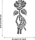 BENECREAT Stainless Steel Flower Stencil Templates, Reusable Rose and Skull Hand Painting Template Journal Tool for Wood Burning Pyrography Engrav...