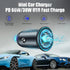 USB-C Car Charger Adapter, Dual Ports Fast Charging PD 60W + QC3.0 30W Mini All-Metal Cigarette Lighter USB Charger Universal for iPhone13/Pro Max...