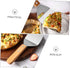 2Pcs Wooden Handle Pizza Shovel pizza spatula pizza cake holder cake server pie server pie cutter baking grilling cheese metal spatula for cooking...
