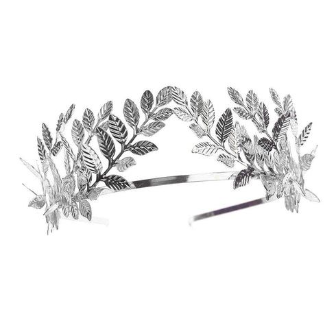 Bridal Headband Leaf Vine Headband Silver Leaf Crown Leaf Tiara Wedding Headpiece Bridesmaid Prom Festival Hair Accessories for Women and Girls(Si...