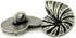 Bezelry 12 Pieces Ammonite Metal Shank Buttons 20mm X 14mm (Antique Silver)...