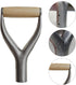 Shovel D Grip Handle, Reusable Y Grip Replacement Forks Garden Snow Removal Shovel with Wooden Grip for Digging Raking Tool(Silver)...