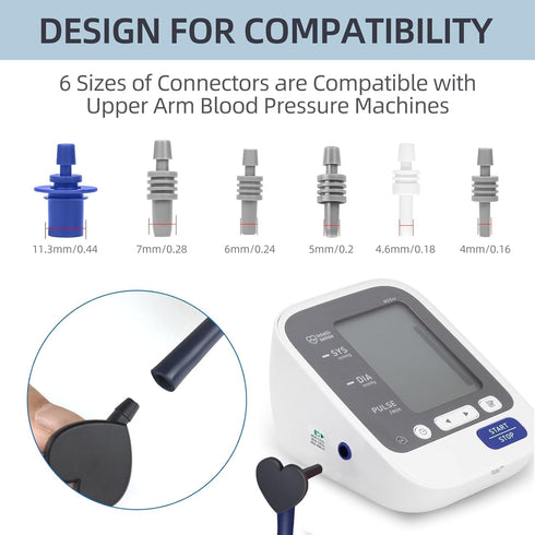 Small Blood Pressure Cuff 5.9''-9.5''(15-24CM) for Arm Circumference Replacement BP Cuff with 6 Connectors - Compatible with Upper Arm Blood Press...