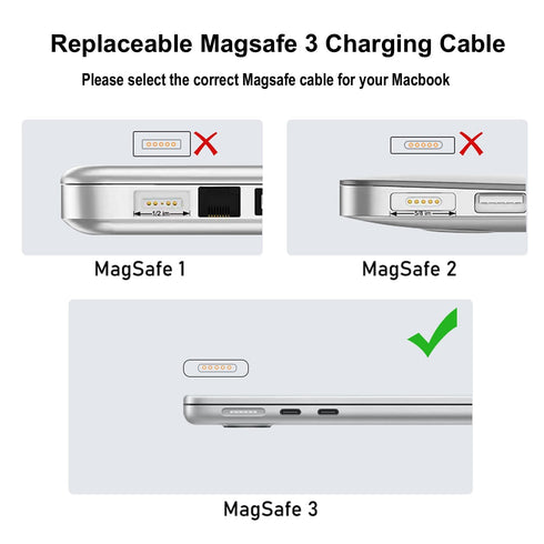 140W USB-C to Magnetic 3 Cable,Compatible with Mac Book Pro 2021 M1 Pro, Air 2022 M2,Mac Book Pro 2023 M2 Pro & Max Chip 14" 16", Safe 3 Cable -6....