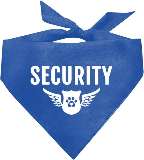 Security Dog Bandana, Dog Bandana, Blue Pet Dog Scarf Accessories, Pet Dog Triangle Scarf, Funny Cute Dog Bandana, Dog Bandana for Small Medium La...