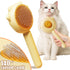 Sunflower Hair Cleaner Brush (Purple) Cute Cat Brushes for Indoor Cats Dogs and Puppys, Self Cleaning Pet Hair Cleaner Brush for Shedding Loose Ha...